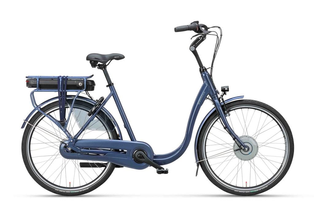 Batavus Entree E - go Flex accu Extra Lage Instap 7 Donkerblauw - Grauwelman tweewielers
